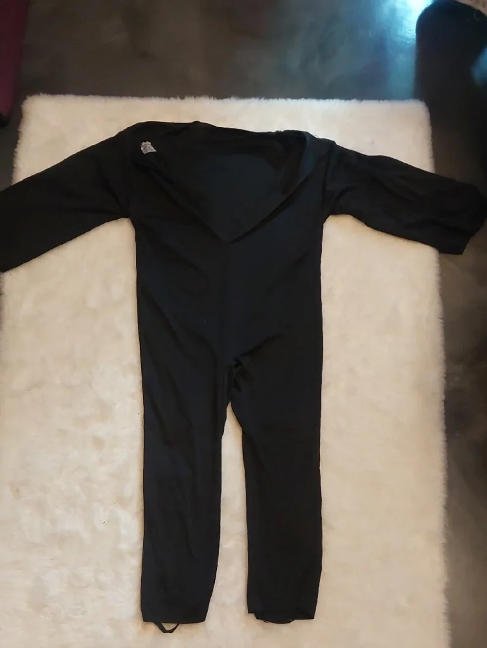 Kids Black Skeleton Costume with Hooded Skull Mask